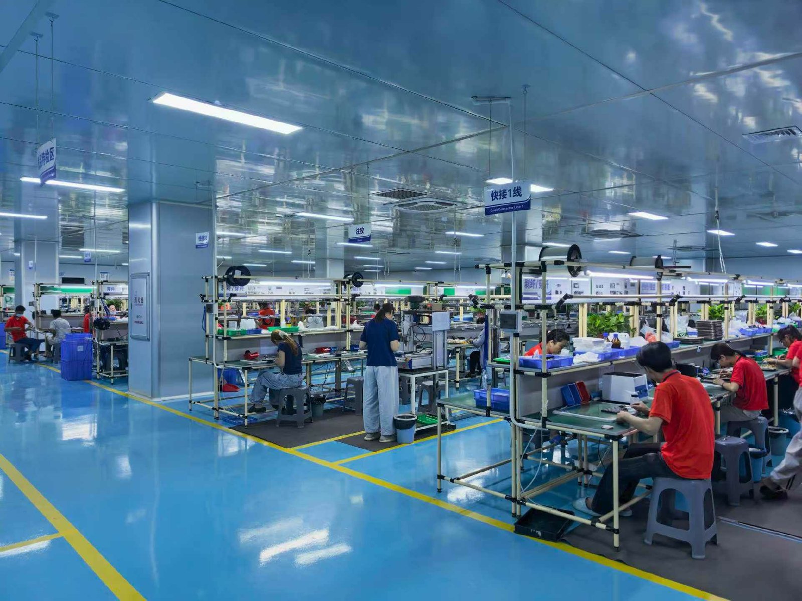 JHT NetFiber fiber optic production workshop