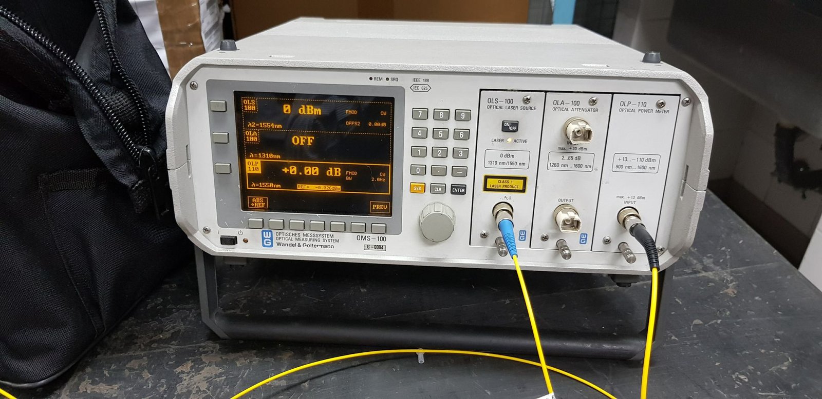 Optical fiber performance testing equipment at JHT NetFiber
