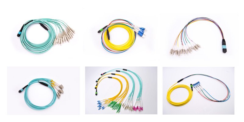 MTP MPO breakout and harness cable configurations