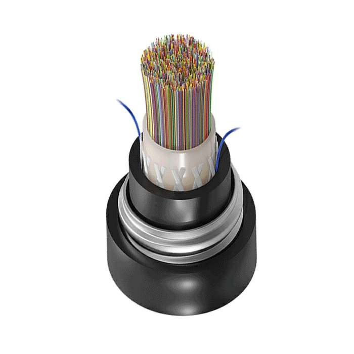 High-density rollable ribbon fiber cable cross-section
