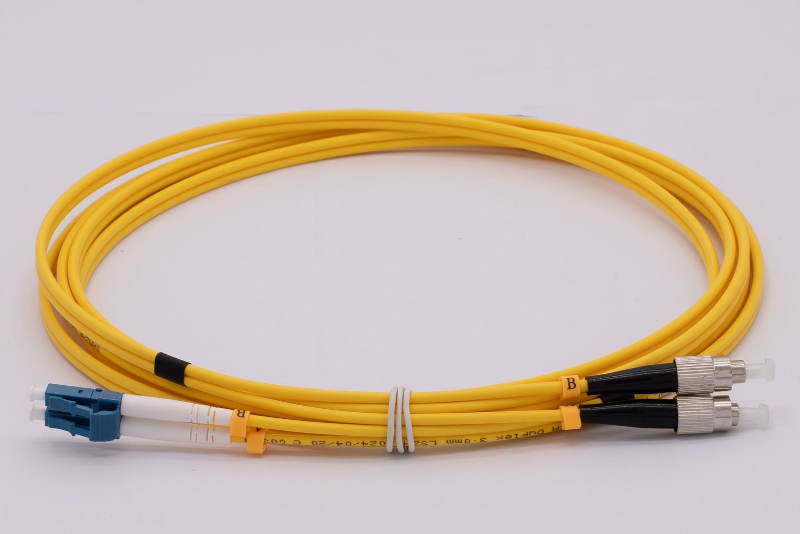 LC to FC singlemode duplex fiber patch cord