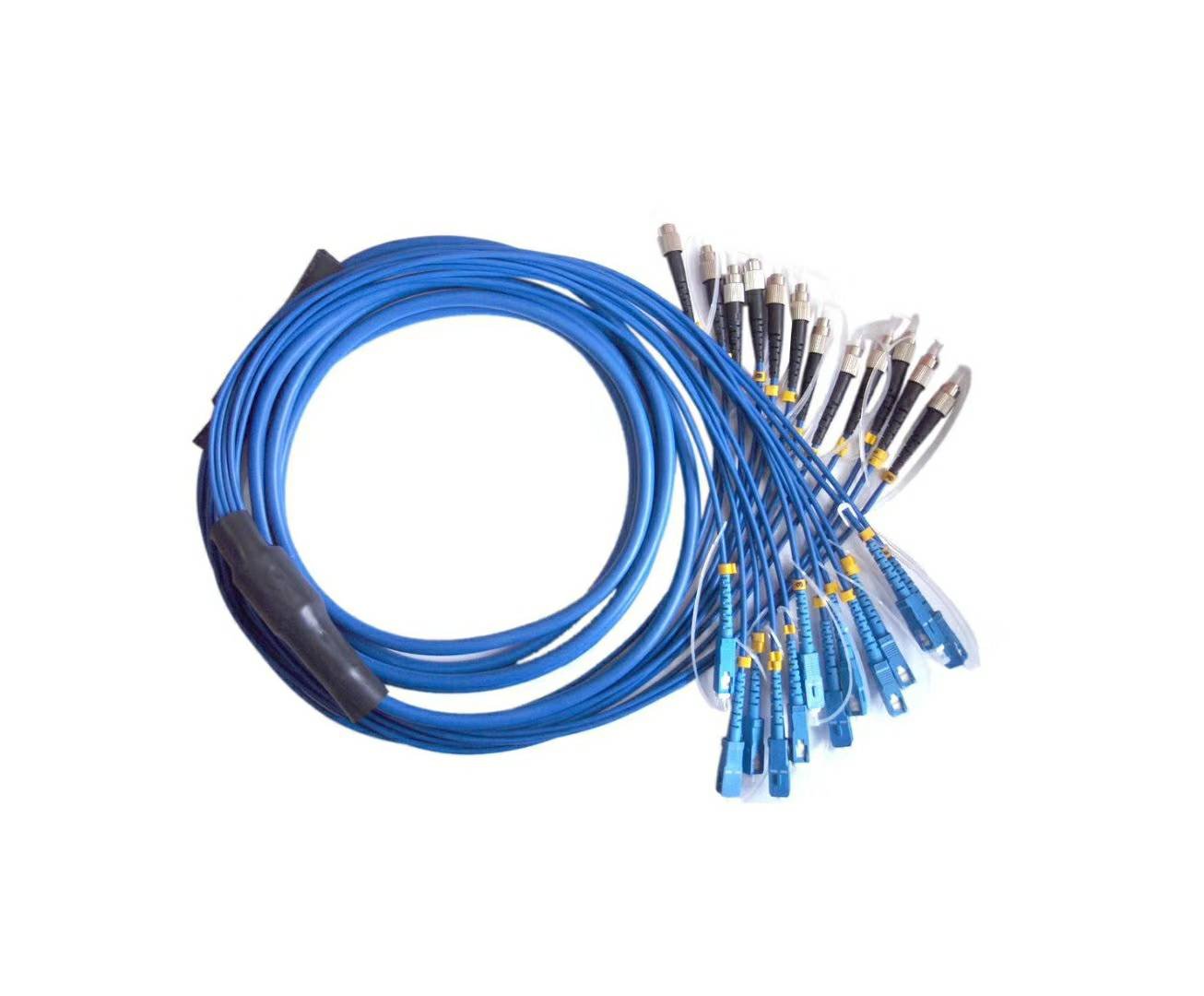 Multi-fiber FC fanout patch cord assembly