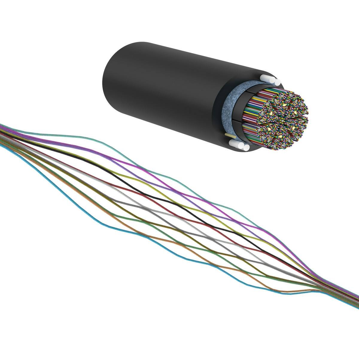 Rollable ribbon fiber cable cutaway design