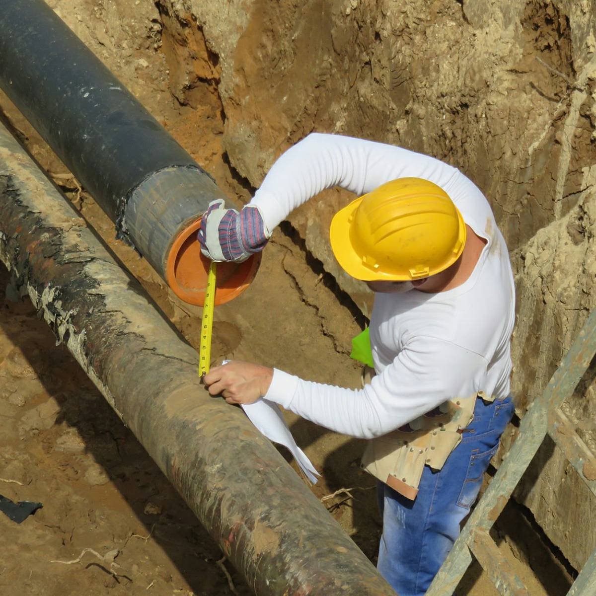 Underground fiber duct installation site inspection