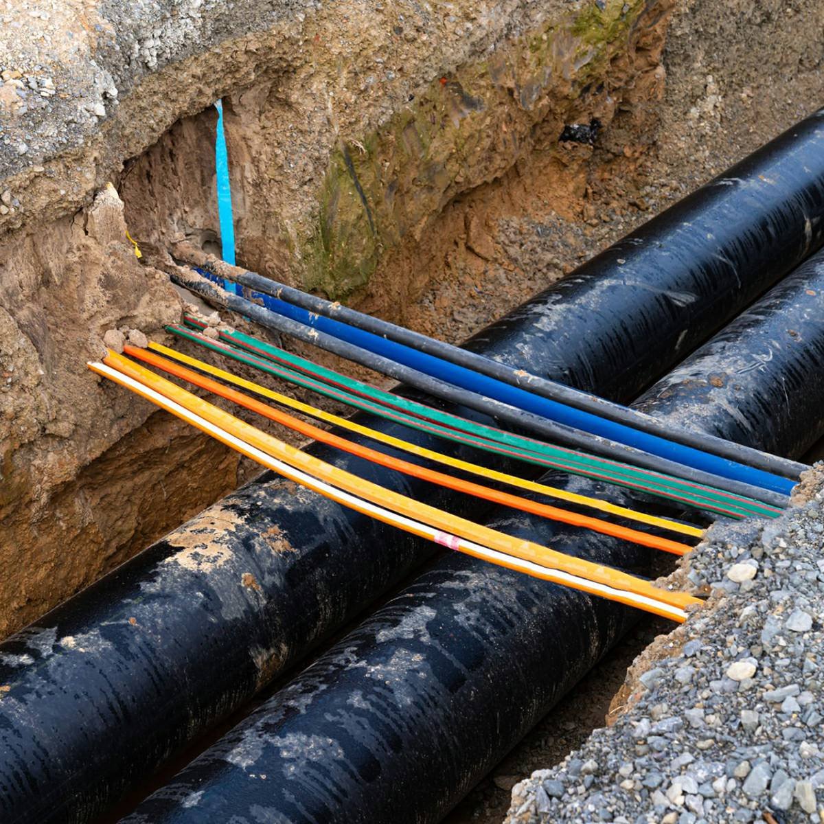 Underground fiber optic conduit network deployment
