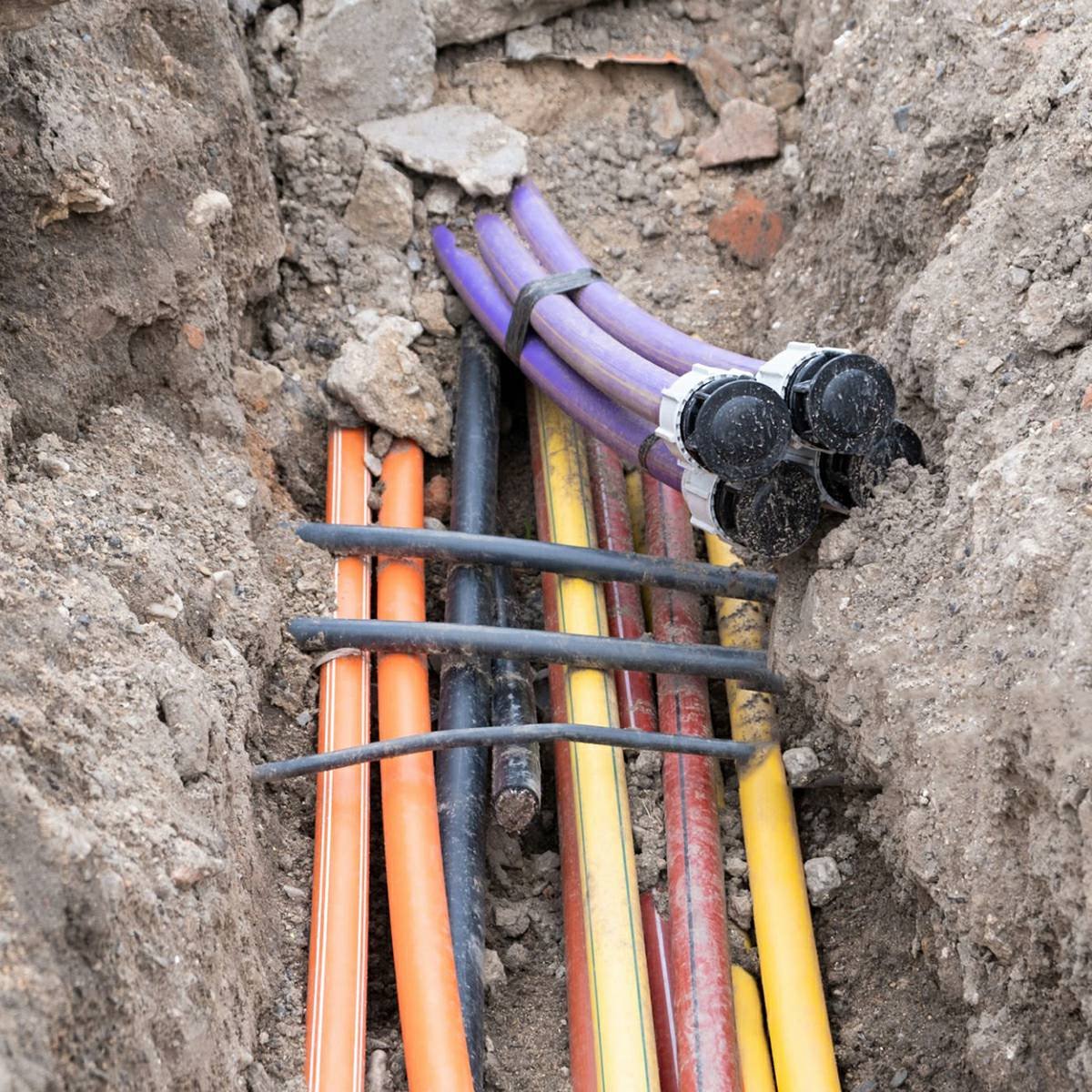 Underground microduct fiber cable installation reference