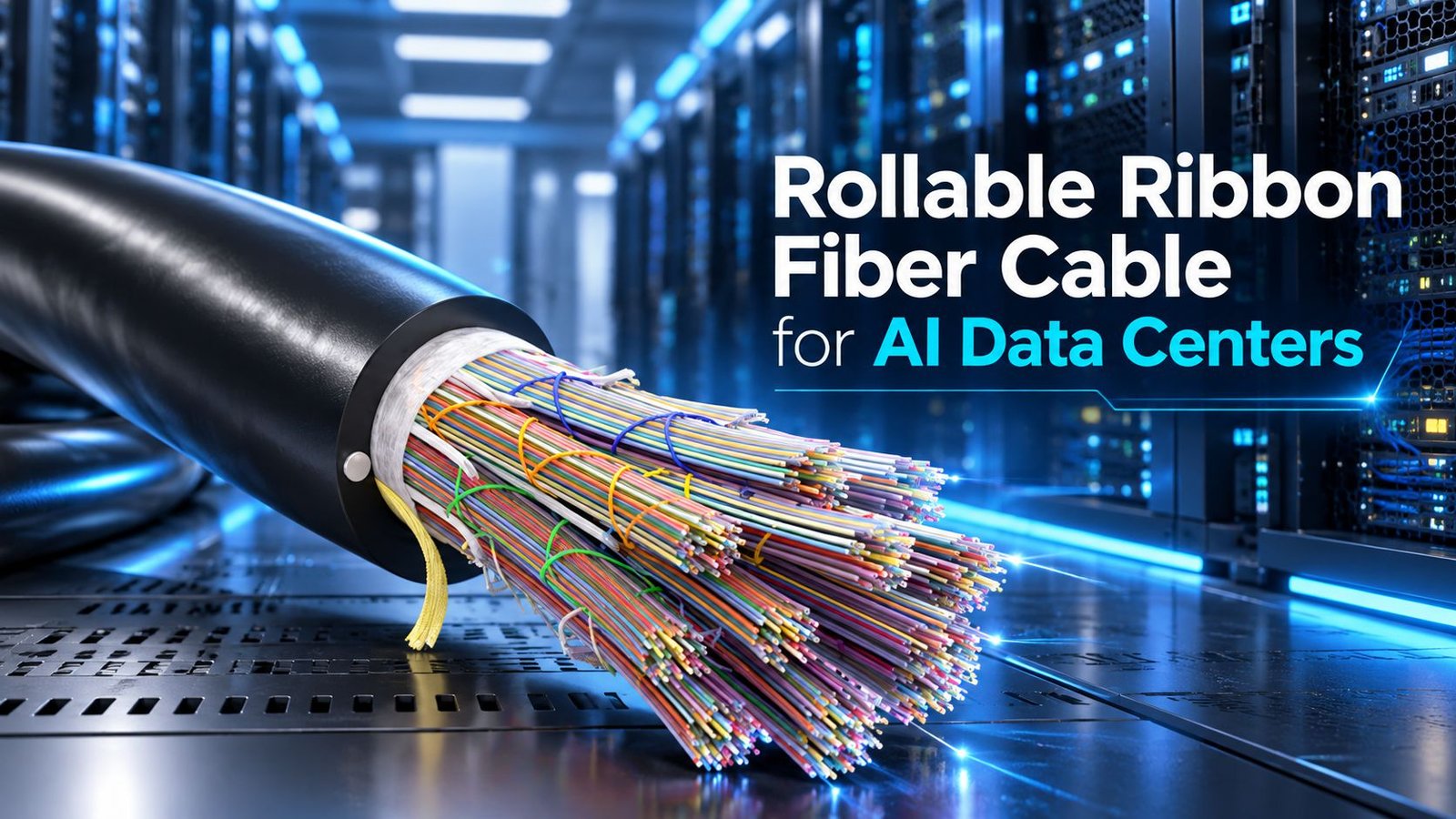 High-density rollable ribbon fiber cable for AI data center backbone infrastructure
